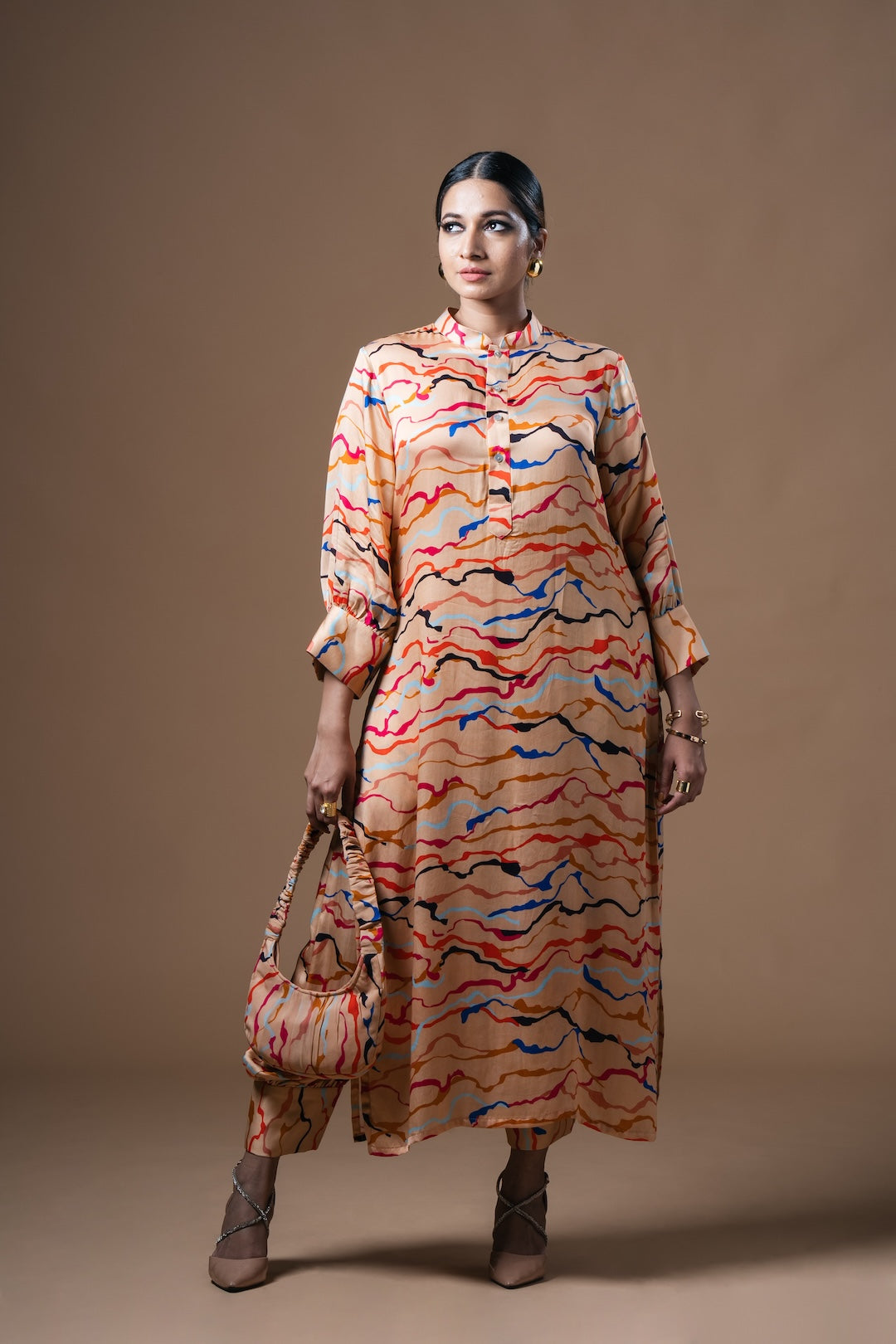 Collared Kurta With Cuffed Pants - Khushboo Haran Borkar