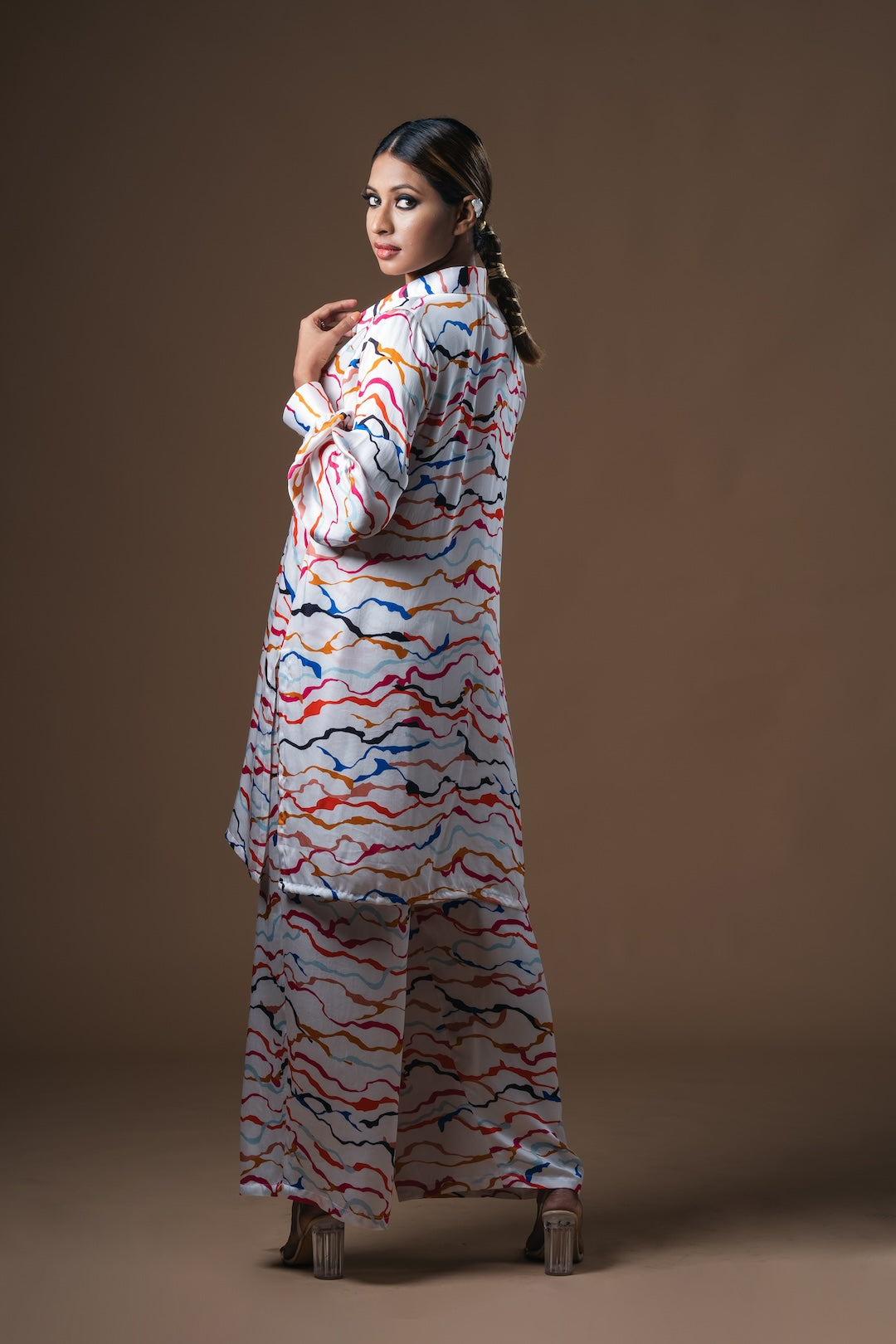 Collared Kurta With Palazzo Pants - Khushboo Haran Borkar